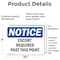 Signmission Escort Required Past This Point OSHA Notice Sign, Vinyl Decal, 10in W x 7in L, 2PK OS-2PACK-NS-D-710-L-12162 - alternate 5